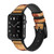 CA0340 Dragon Metal Texture Graphic Printed Leather & Silicone Smart Watch Band Strap For Apple Watch iWatch