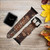CA0417 Rust Steel Texture Graphic Printed Leather & Silicone Smart Watch Band Strap For Apple Watch iWatch