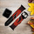 CA0525 Wolf Howling Red Moon Leather & Silicone Smart Watch Band Strap For Apple Watch iWatch CA0525 Wolf Howling Red Moon Leather & Silicone Smart Watch Band Strap For Apple Watch iWatch