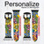 CA0649 Colorful Hippie Flowers Pattern Cinturino in silicone e pelle Smartwatch per Apple Watch iWatch