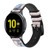 CA0189 Funny Gecko Lizard Cinturino in silicone e pelle Smartwatch per Samsung Galaxy Watch, Gear, Active