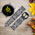 CA0471 White Rattle Snake Skin Graphic Printed Cinturino in silicone e pelle Smartwatch per Samsung Galaxy Watch, Gear, Active