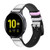 CA0641 Cow Cartoon Cinturino in silicone e pelle Smartwatch per Samsung Galaxy Watch, Gear, Active