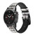 CA0175 Snowy Owl White Owl Cinturino in silicone e pelle Smartwatch per Garmin Smartwatch