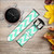 CA0199 Mint Chevron Zigzag Cinturino in silicone e pelle Smartwatch per Garmin Smartwatch