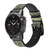 CA0234 Digital Camo Camouflage Graphic Printed Cinturino in silicone e pelle Smartwatch per Garmin Smartwatch