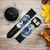 CA0256 Earth Planet Space Star nebula Cinturino in silicone e pelle Smartwatch per Garmin Smartwatch