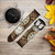 CA0596 Gold Clock Live Cinturino in silicone e pelle Smartwatch per Garmin Smartwatch