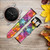 CA0772 Abstract Diamond Pattern Cinturino in silicone e pelle Smartwatch per Garmin Smartwatch