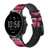 CA0559 Pink Marble Graphic Printed Cinturino in silicone e pelle Smartwatch per Fossil Smartwatch