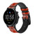 CA0669 Bandana Red Pattern Cinturino in silicone e pelle Smartwatch per Fossil Smartwatch