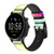 CA0787 Colorful Lemon Cinturino in silicone e pelle Smartwatch per Fossil Smartwatch