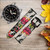 CA0082 Yakuza Tattoo Cinturino in silicone e pelle Smartwatch per Wristwatch Smartwatch