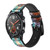 CA0165 Sea Turtle Cinturino in silicone e pelle Smartwatch per Wristwatch Smartwatch