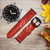 CA0248 Strawberry Cinturino in silicone e pelle Smartwatch per Wristwatch Smartwatch