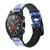 CA0337 Star Pattern Cinturino in silicone e pelle Smartwatch per Wristwatch Smartwatch