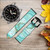 CA0702 Green Marble Graphic Print Cinturino in silicone e pelle Smartwatch per Wristwatch Smartwatch
