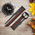 CA0767 Firefighter Thin Red Line Flag Cinturino in silicone e pelle Smartwatch per Wristwatch Smartwatch