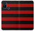W2638 Black and Red Striped Case Cover Custodia e Flip Case per OnePlus Nord N10 5G