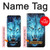 W0752 Blue Fire Grim Wolf Case Cover Custodia e Flip Case per Motorola One 5G
