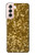 W3388 Gold Glitter Graphic Print Case Cover Custodia e Flip Case per Samsung Galaxy S21 5G