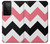 W1849 Pink Black Chevron Zigzag Case Cover Custodia e Flip Case per Samsung Galaxy S21 Ultra 5G