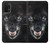 W2823 Black Wolf Blue Eyes Face Case Cover Custodia e Flip Case per Samsung Galaxy A32 5G