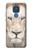 W2399 White Lion Face Case Cover Custodia e Flip Case per Motorola Moto G Play (2021)