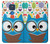 W2521 Cute Nerd Owl Cartoon Case Cover Custodia e Flip Case per Motorola Moto G Play (2021)