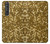 W3388 Gold Glitter Graphic Print Case Cover Custodia e Flip Case per Sony Xperia 1 III