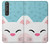 W3542 Cute Cat Cartoon Case Cover Custodia e Flip Case per Sony Xperia 1 III