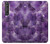 W3713 Purple Quartz Amethyst Graphic Printed Case Cover Custodia e Flip Case per Sony Xperia 1 III