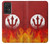 W2803 Fire Red Devil Spear Symbol Case Cover Custodia e Flip Case per Samsung Galaxy A52, Galaxy A52 5G