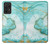 W3399 Green Marble Graphic Print Case Cover Custodia e Flip Case per Samsung Galaxy A52, Galaxy A52 5G