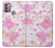 W3036 Pink Sweet Flower Flora Case Cover Custodia e Flip Case per Motorola Moto G30, G20, G10