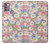 W3688 Floral Flower Art Pattern Case Cover Custodia e Flip Case per Motorola Moto G30, G20, G10
