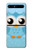 W3029 Cute Blue Owl Case Cover Custodia e Flip Case per Samsung Galaxy Z Flip 5G