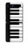 W3078 Black and White Piano Keyboard Case Cover Custodia e Flip Case per Samsung Galaxy Z Flip 5G