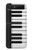W3078 Black and White Piano Keyboard Case Cover Custodia e Flip Case per Samsung Galaxy Z Flip 5G