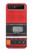 W3204 Red Cassette Recorder Graphic Case Cover Custodia e Flip Case per Samsung Galaxy Z Flip 5G