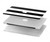W1596 Black and White Striped Case Cover Custodia per MacBook Pro 13″ - A1706, A1708, A1989, A2159, A2289, A2251, A2338