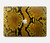 W3365 Yellow Python Skin Graphic Print Case Cover Custodia per MacBook Pro 13″ - A1706, A1708, A1989, A2159, A2289, A2251, A2338