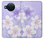 W2361 Purple White Flowers Case Cover Custodia e Flip Case per Nokia X10