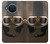 W2645 Vintage Brown Goggles Motorcycle Helmet Case Cover Custodia e Flip Case per Nokia X20