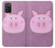 W3269 Pig Cartoon Case Cover Custodia e Flip Case per Samsung Galaxy A03S