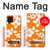 W2245 Hawaiian Hibiscus Orange Pattern Case Cover Custodia e Flip Case per Samsung Galaxy A22 4G
