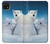 W0285 Polar Bear Family Arctic Case Cover Custodia e Flip Case per Samsung Galaxy A22 5G