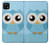 W3029 Cute Blue Owl Case Cover Custodia e Flip Case per Samsung Galaxy A22 5G
