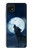 W3693 Grim White Wolf Full Moon Case Cover Custodia e Flip Case per Samsung Galaxy A22 5G