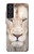 W2399 White Lion Face Case Cover Custodia e Flip Case per Samsung Galaxy S21 FE 5G